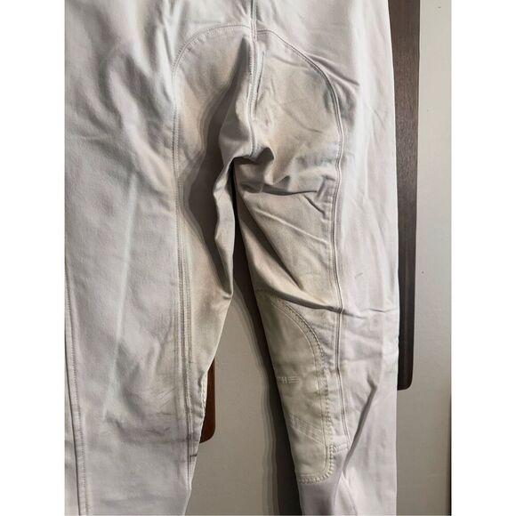 Romfh White Flat Front Stretch Equestrian Riding Show Breeches Pants Size 26 - Picture 3 of 6
